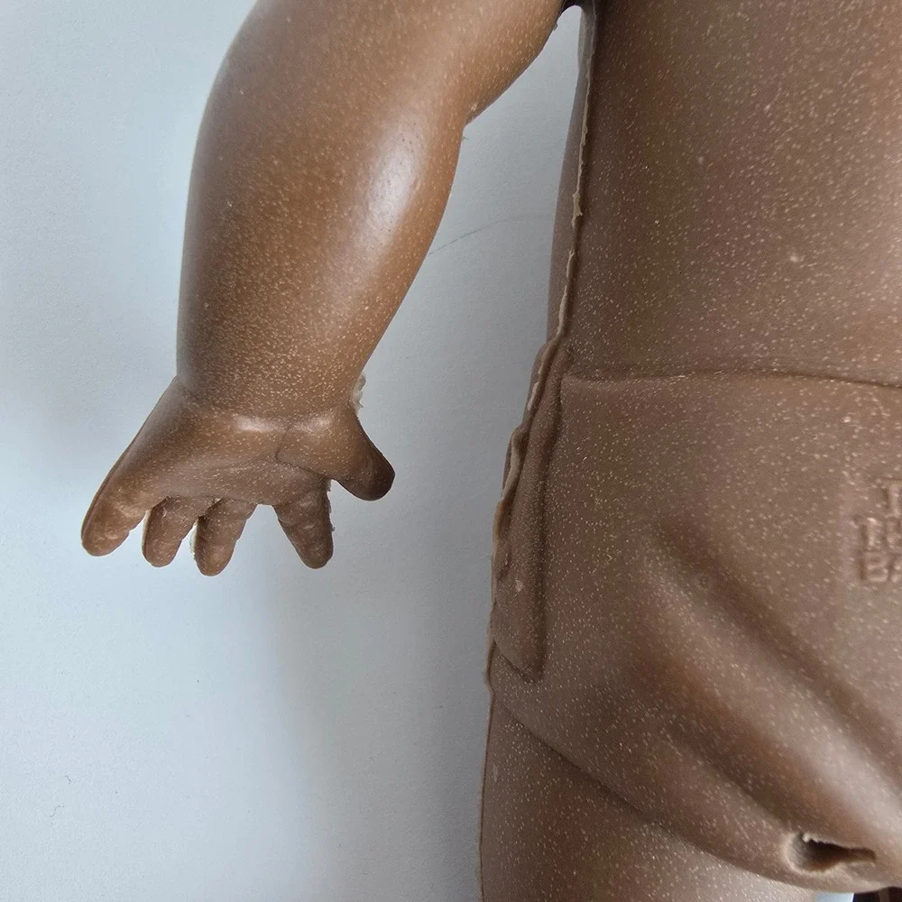 Sun Rubber Co Tod-L-Dee Baby Doll Vintage Brown 10in 1950s Kitsch Toy 49A